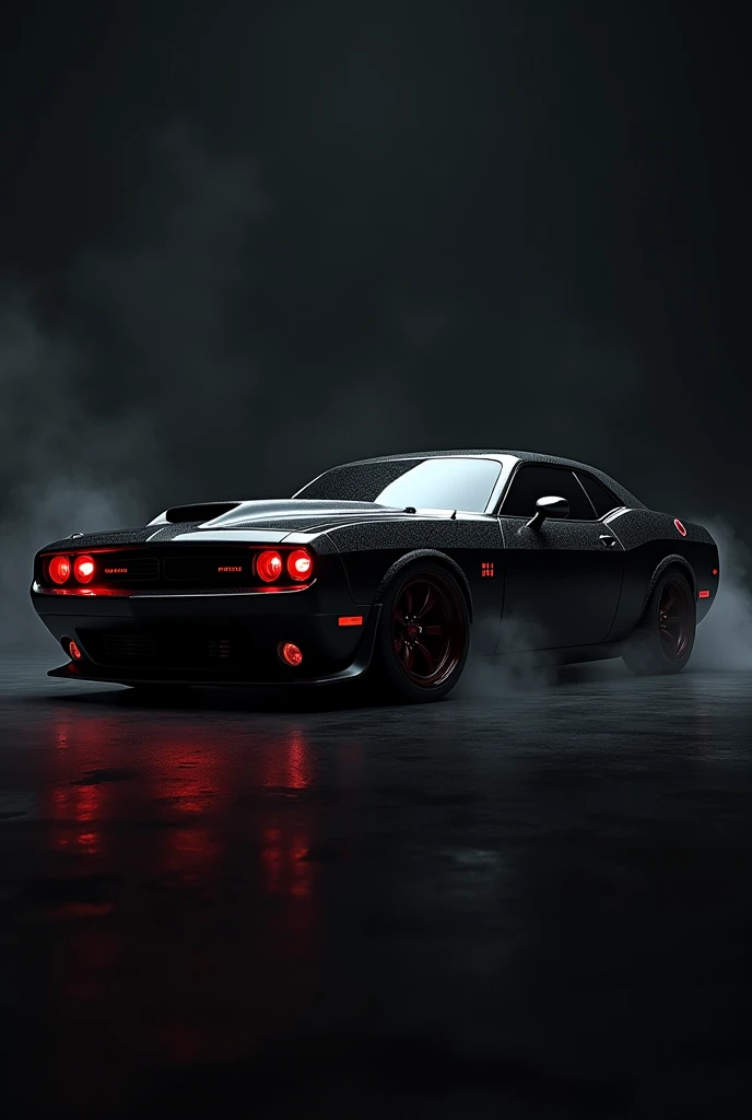 Dodge challengeer with darkest background like devil with pc
