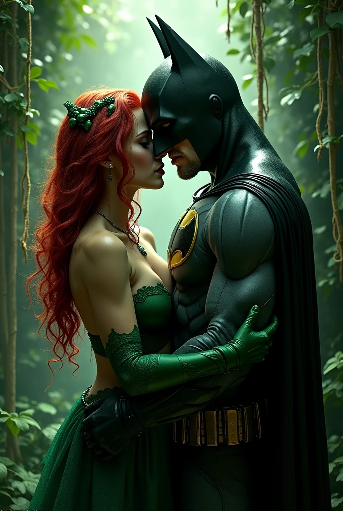 Poision ivy mind controlling batman into having a baby with her
