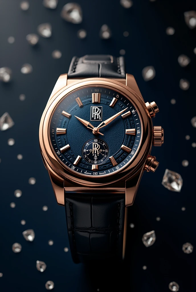 Create a Jacob watch & in combination with Rolls Royce its interior must be extravagant, The watch should be a little more detailed and should have the Rolls Royce logo., On the panel there should be the spirit of and small diamonds scatterimulating the stars