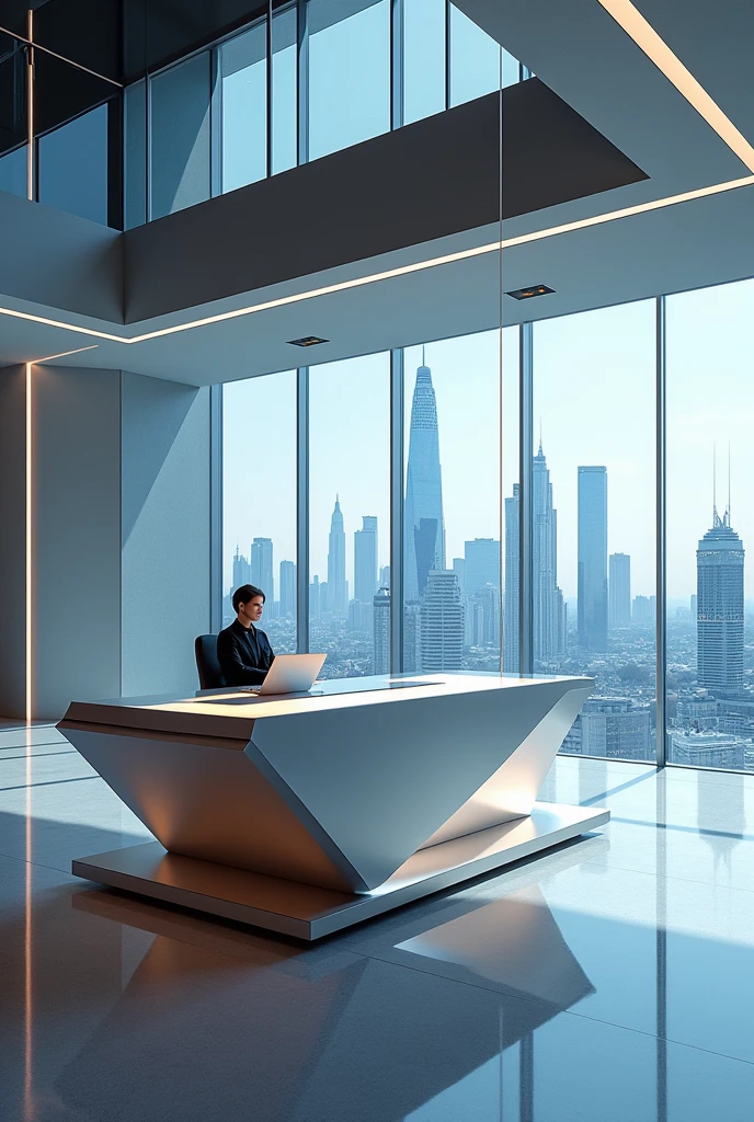 Futuristic reception table
