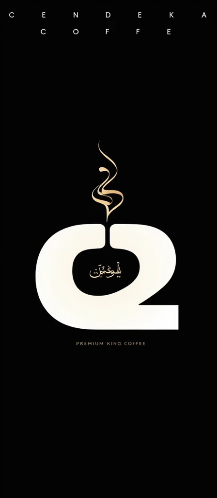 Make me elegant arabic logo cofe , text cendekia coffee