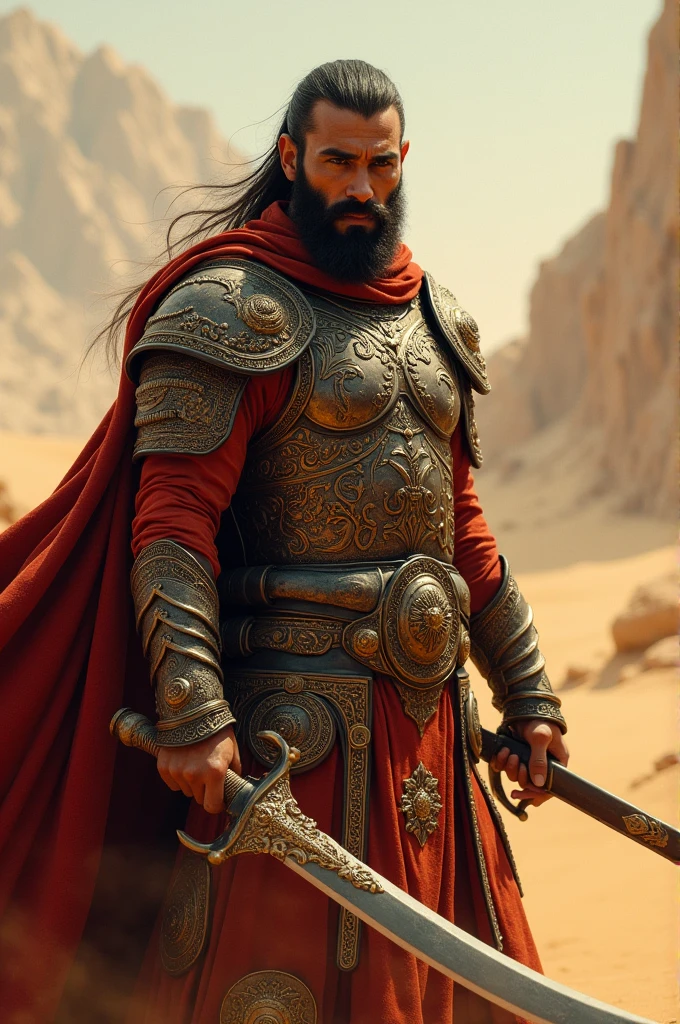 Create a eye-catching image of ancient arabic warrior.