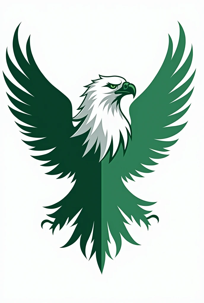 T-shirt for the Interuniversity “green and white” that has the “facem” logo and an eagle design “that has more white than green”