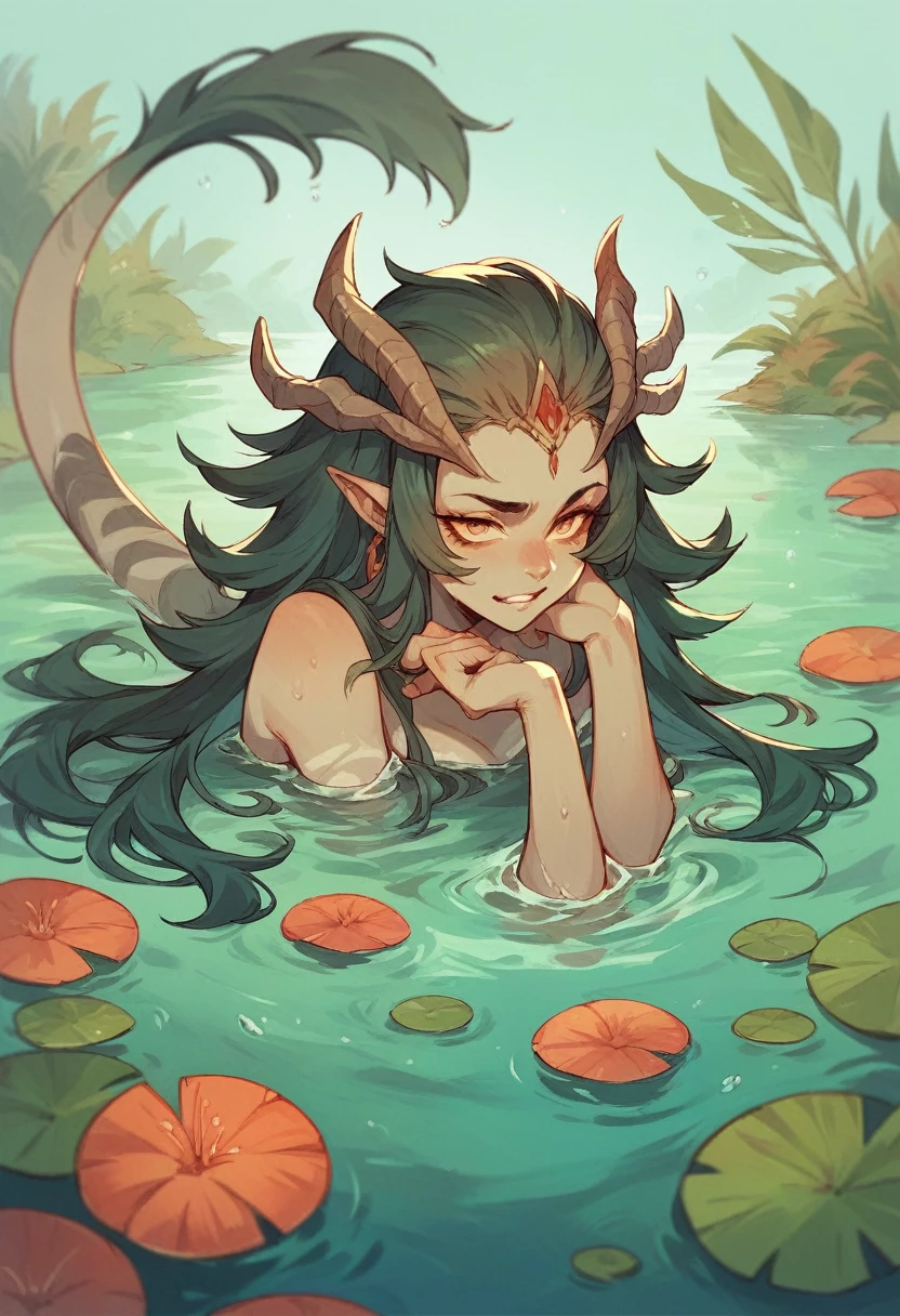 Shiva Parvati is coming from the water