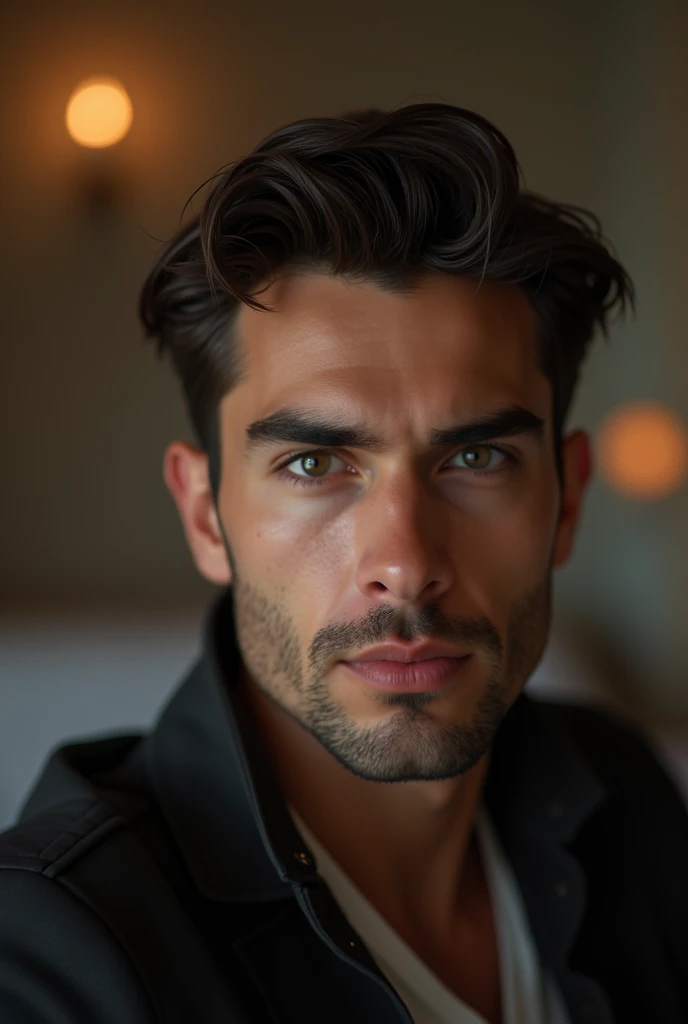 handsome guy with wide lips lives