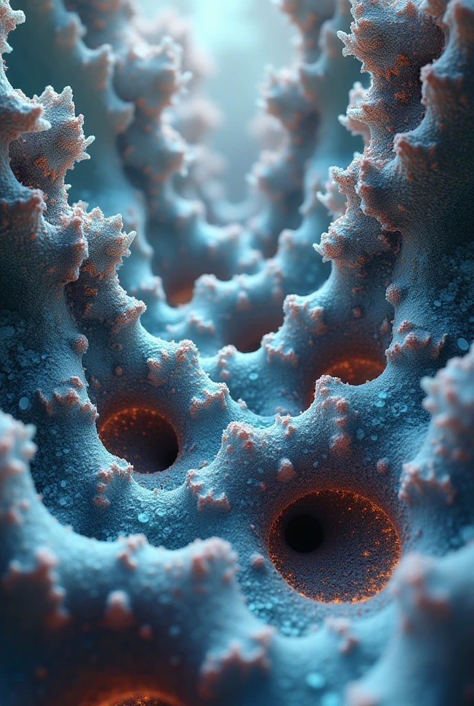 3d fractals minerals in escher and ersnt haeckel style