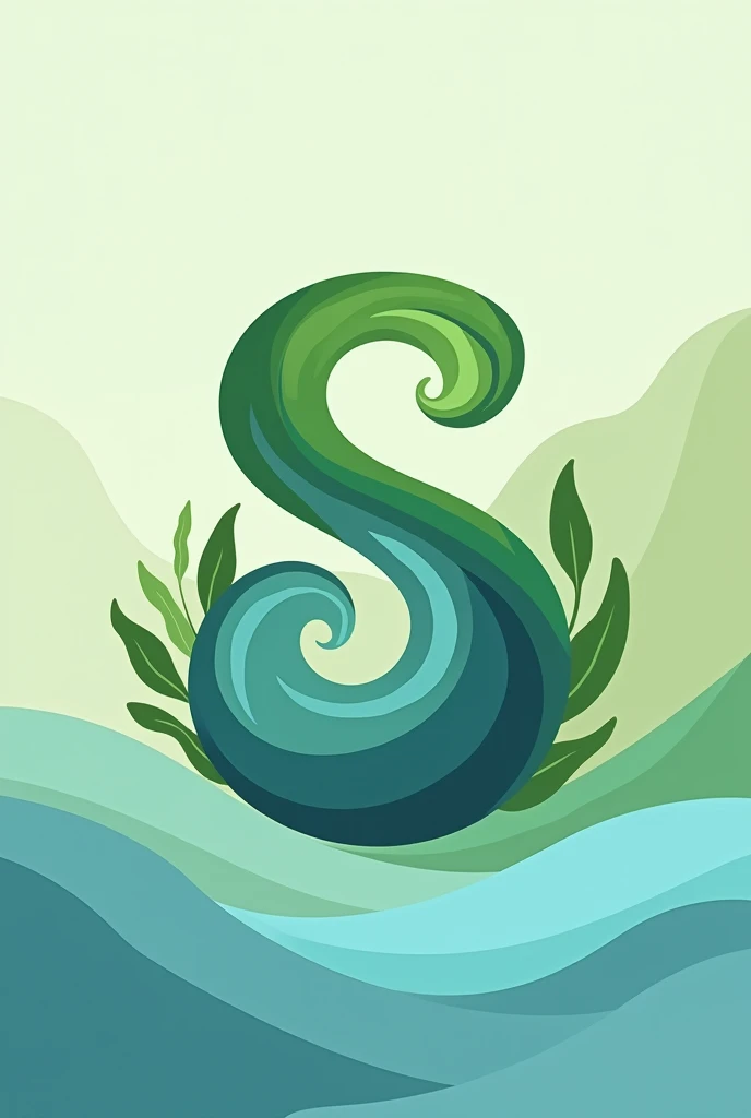 Make me a logo with the letter S, that has to do with agriculture and water