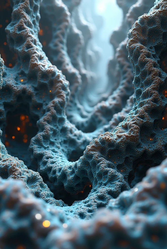 3d fractals minerals in escher and ersnt haeckel style