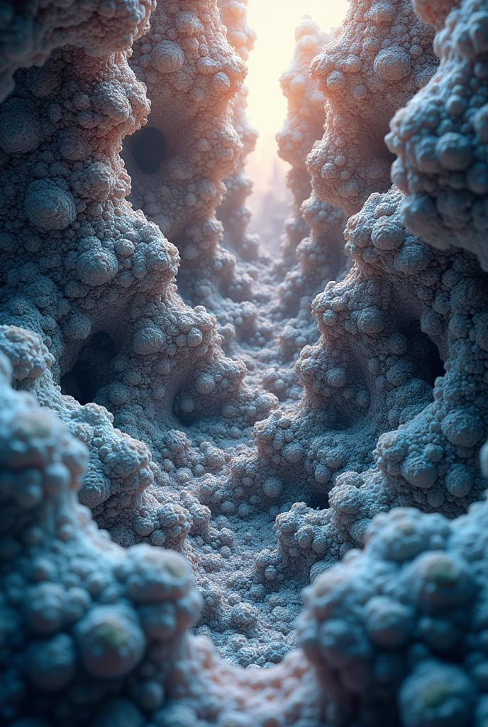 3d fractals minerals in escher and ersnt haeckel style