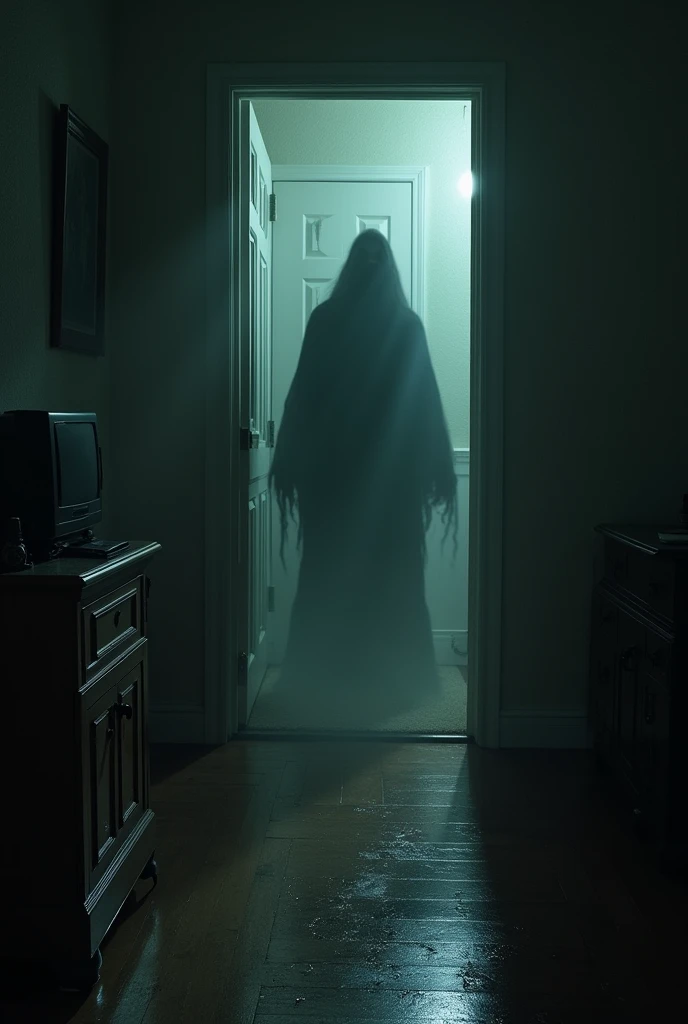 Image of a scary shadow inside a house