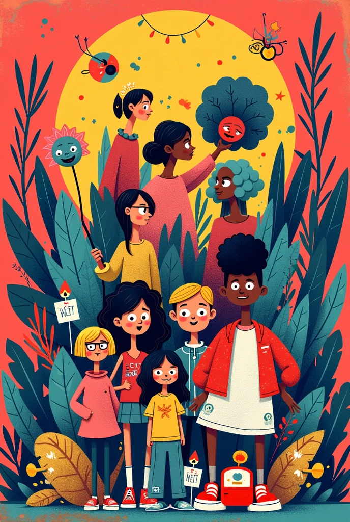 A poster talking about the topic of "setembro says" written in English with lots of illustration and little writing
