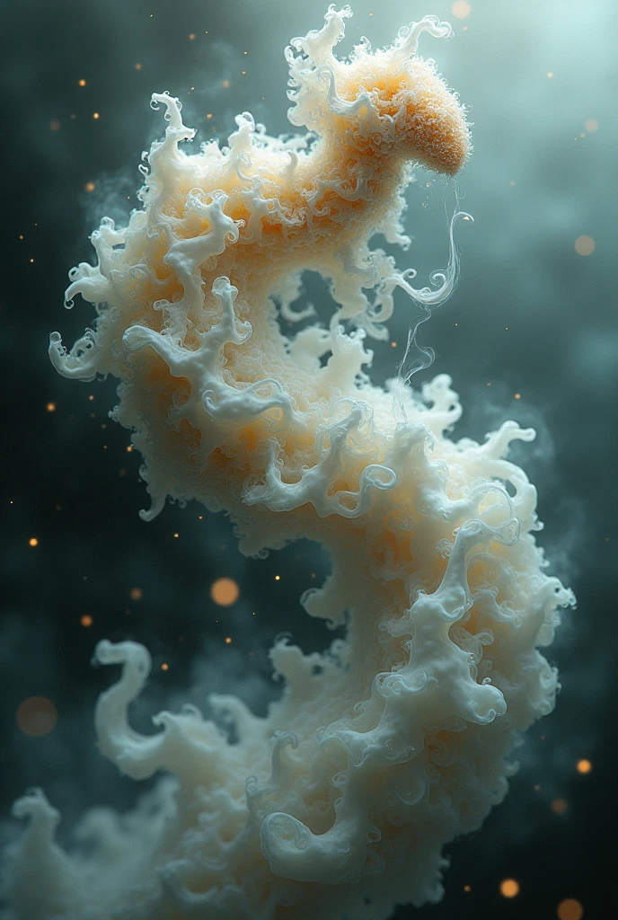 photorealistic fractal steam and william blake and haeckel style
