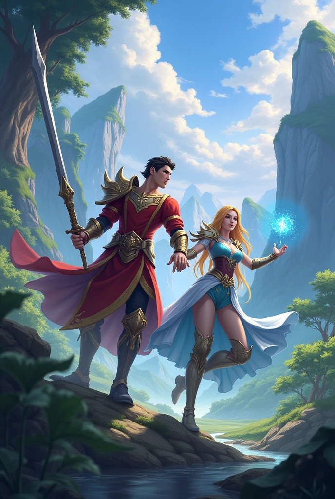 A mobile legend heroes in the land of dawn 8k high resolution 1024p x like Lancelot Guinevere