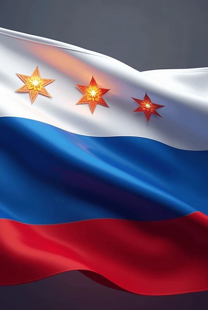 Make the Russian flag by inverting the colors on the stripes , and on the top stripe place the procyon stars , betelgeuse e sirius