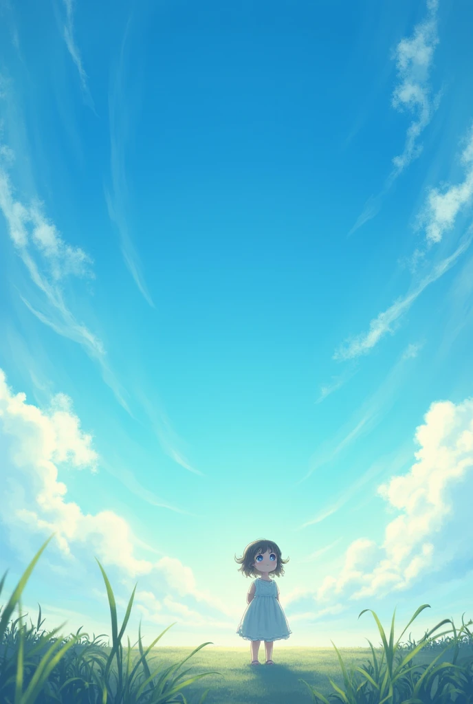 Girl looking at the sky