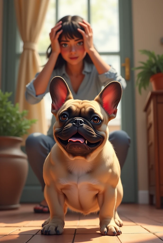 (( Woman outside on the side walking on handsand knees)), ((walking on all four paws)), ((long fluffy dog tail)), ((wider hips)), ((woman reposition herself into dog stand)), ((hands turns into paws)), ((feet turns into paws)), ((woman with freckles)), (topless), brown freckles, freckled pale skin, (cute freckles), (small freckles), freckled, freckles!!!, (freckles), elegant freckles, (brown freckles), (with freckles), freckles on chicks, (dark noticeable freckles), (freckled face), (very brown freckles), rosy cheeks with freckles, (a lot of freckles), Lentigines, (breasing), 30 year old woman, ((freckled nose)), ((freckled chest)), hard showing, ((dog ears)) , (dog fur growing) , ((long dog nose)), blue eyes, ((bigger boobs)), ((beshapes into dog body)), ((anthro dog)), ((full pitbull transformation)), ((thick body)), ((short dog legs)), ((began like a dog)), a black and white dog with long black hair, concept art, inspired by Kanō Naizen, furry art, anatomically correct vulpine, on the sidewalk, extra detailed body