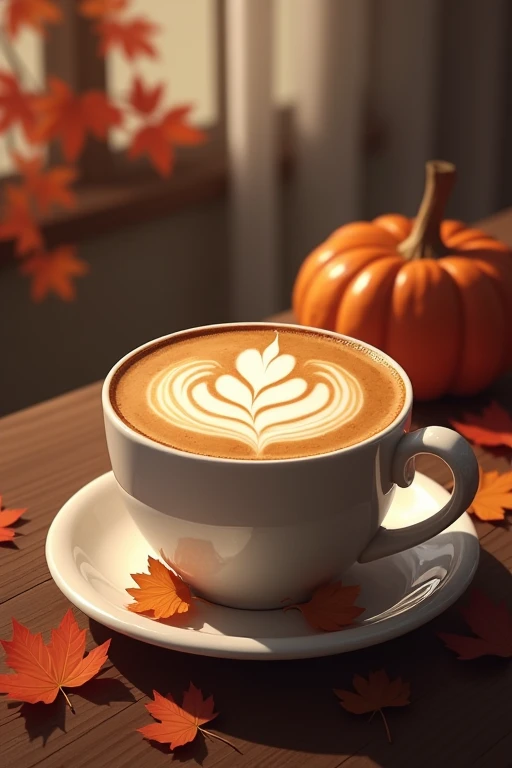 ((best quality)), ((masterpiece)), (detailed), latte, autumn