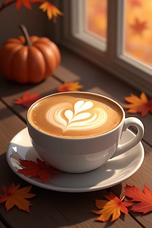((best quality)), ((masterpiece)), (detailed), latte, autumn