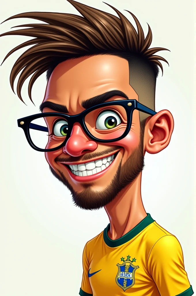 Neymar cartoon characters with glasses