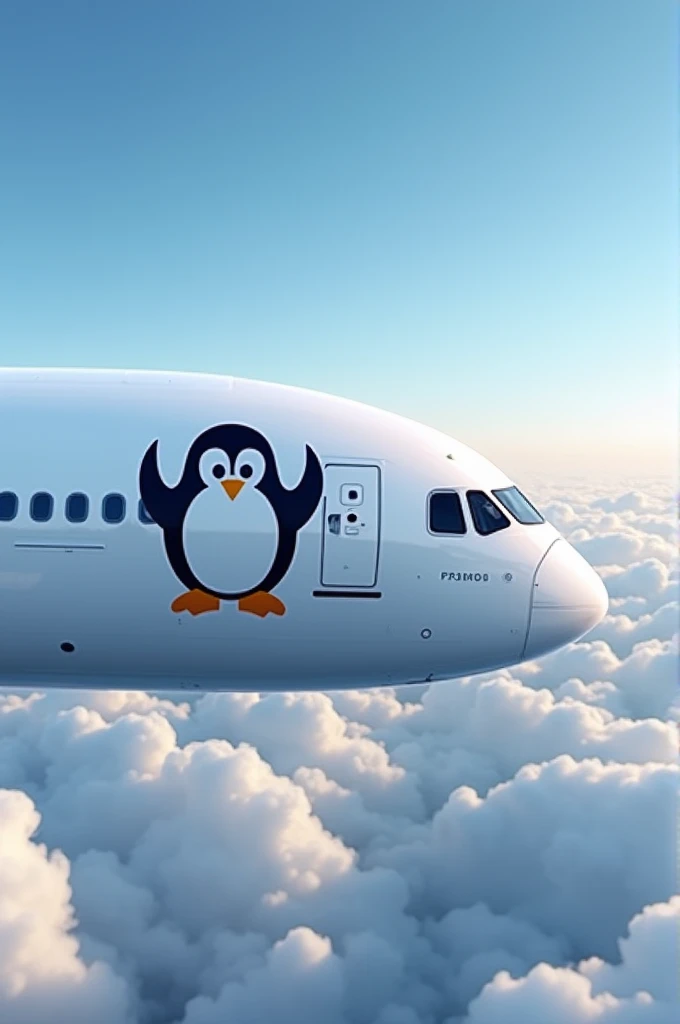 Penguin logo on the plane