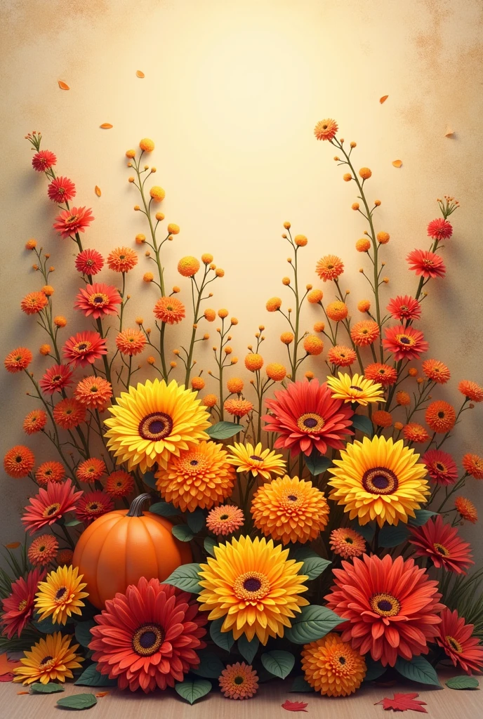 Thanksgiving card including flowers