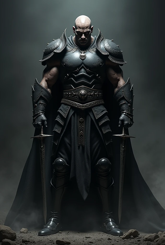 Human, Man, Boss, use two swords, Size Big, Black Armor