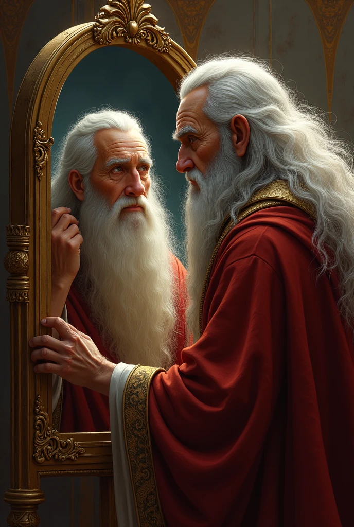 Lord dashrath seeing his white hair