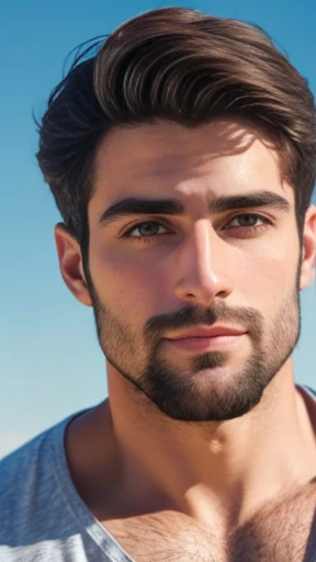 A handsome Jewish man focus on the face 