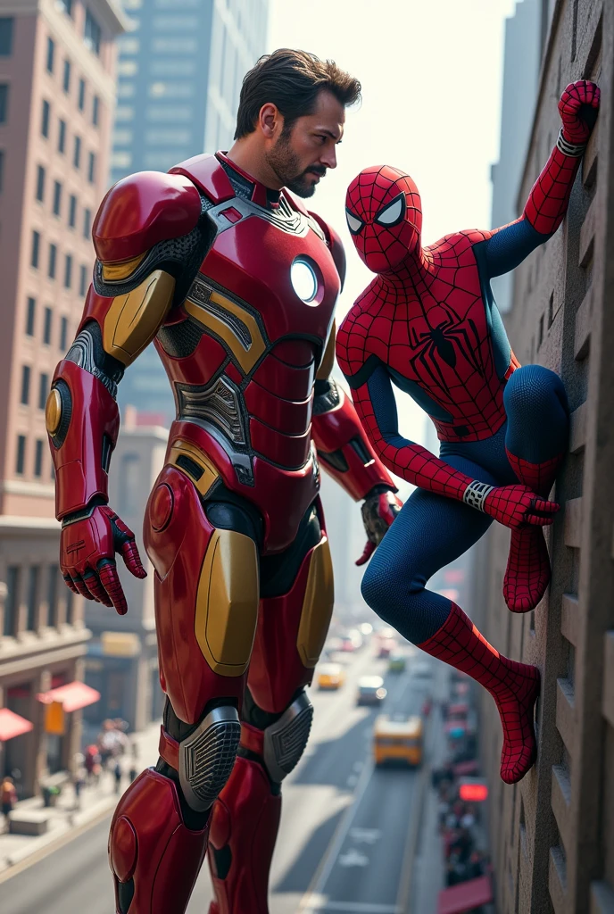 Tony Stark with spiderman