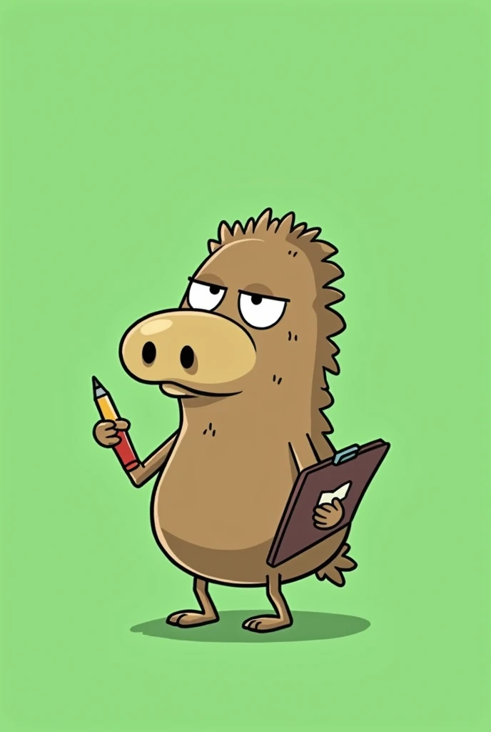 cartoon stick man holding a clipboard and a pen in his hand, animation character, cartoon image, peterdraws, stick figure, serious cartoon, morty from rick and morty, drawn image, comic character, animation still, jaidenanimations, a character based on a haggis, looking confused, simple cartoon, animated still, animated character design, cartoon still, blank stare, green screen background