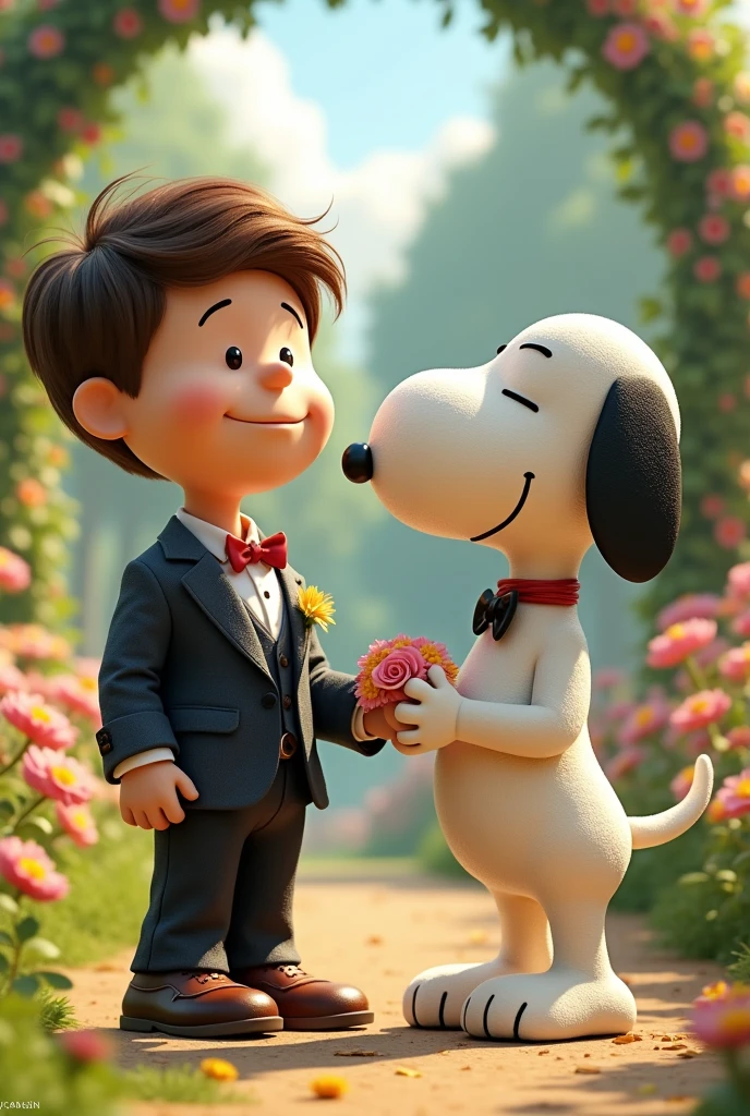 crie o Jungkook do bts casando com o snoopy dog