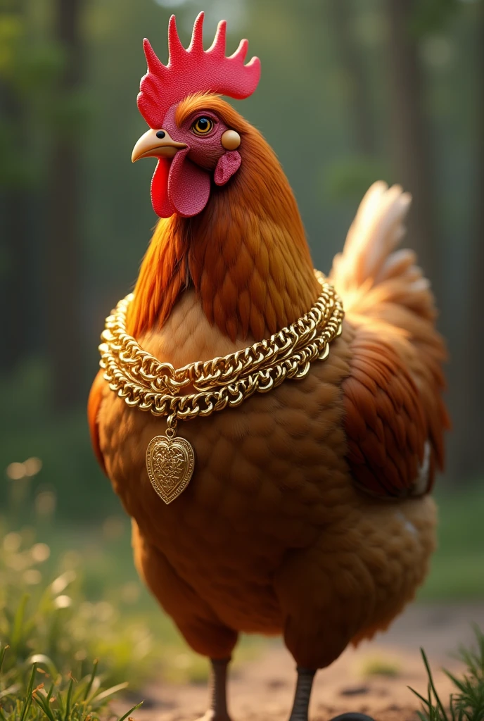 A hen with Golden chain
