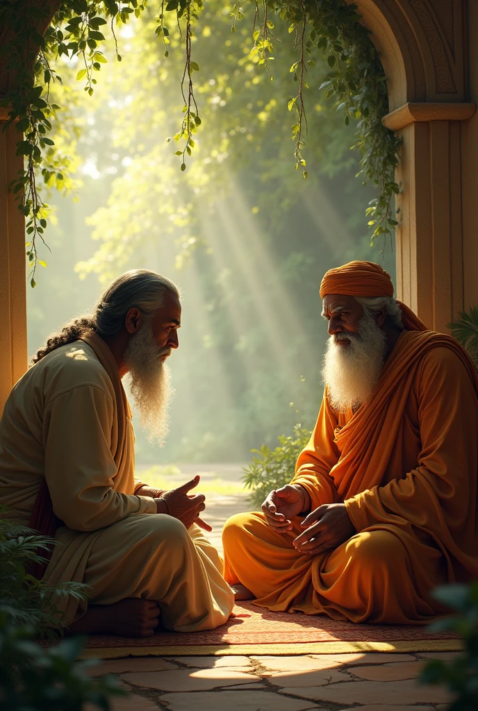 Lord dashrath talking to guru vashisth