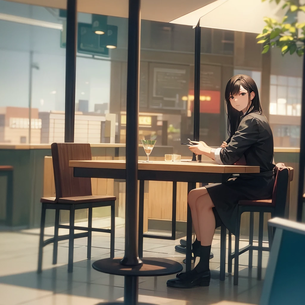 Two restaurant sit facing each other.