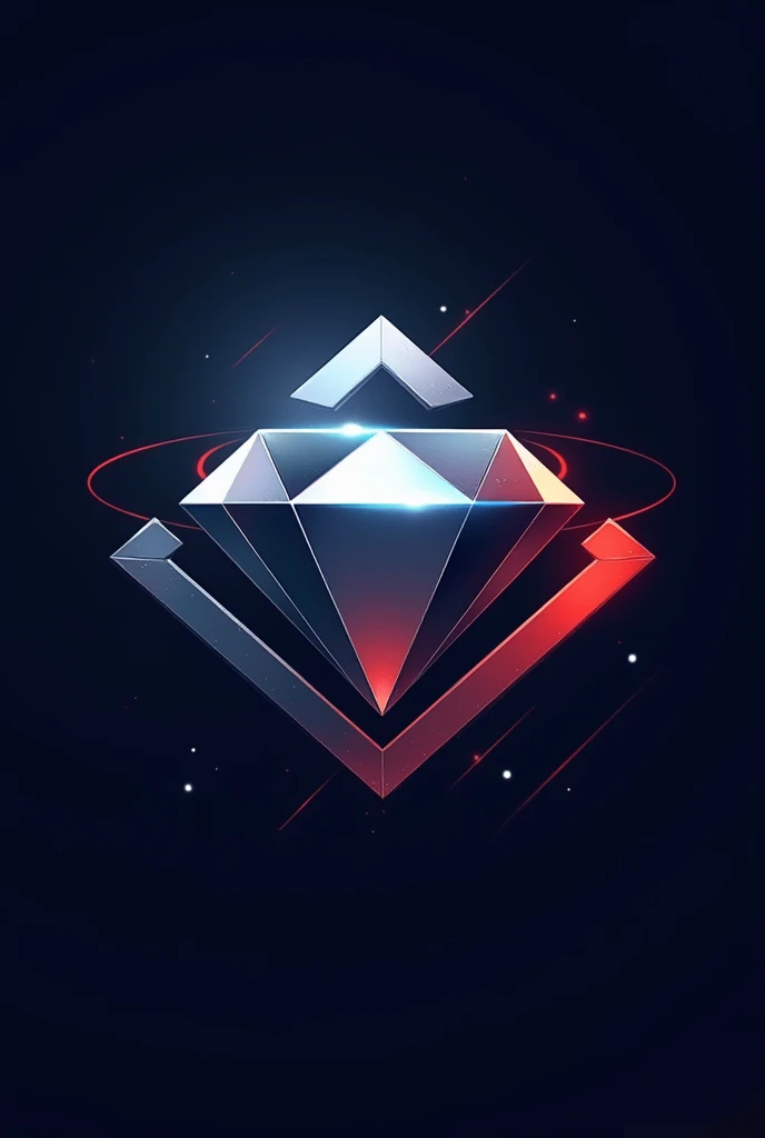 create a group logo with a diamond that represents strength and competitiveness more creative not so realistic a logo for a group, Improve it more, most improved