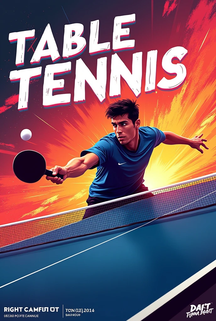 Poster for table tennis try out