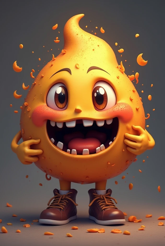 Generate me a pic of a mad emoji and put a caption saying i will bust on you derune