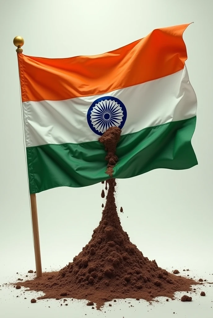 Poop in indian flag