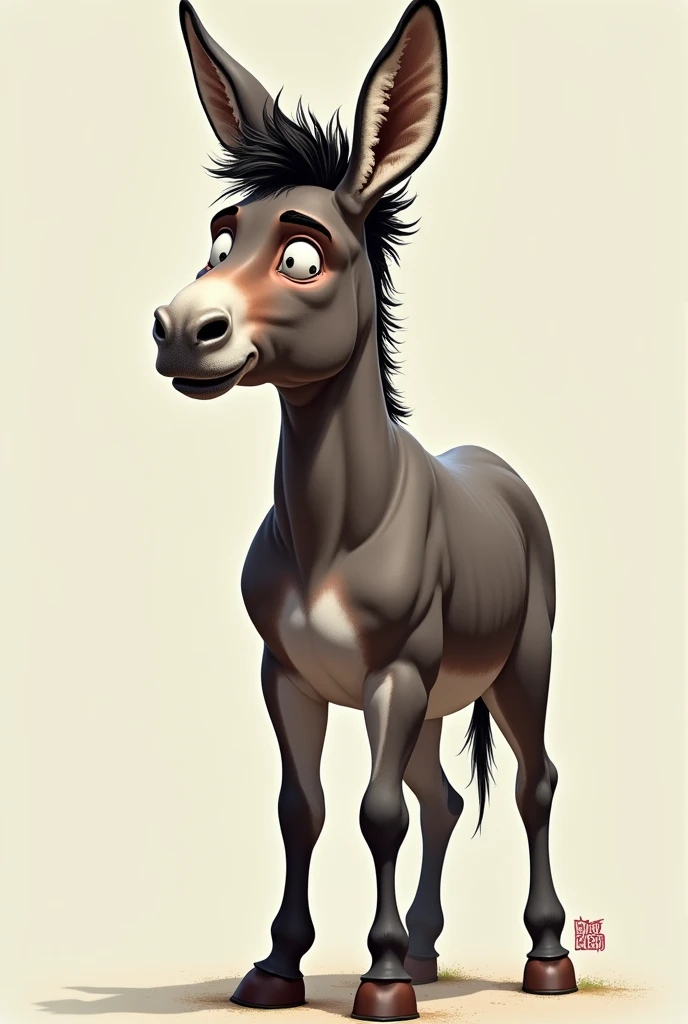 Messi head with donkey body.