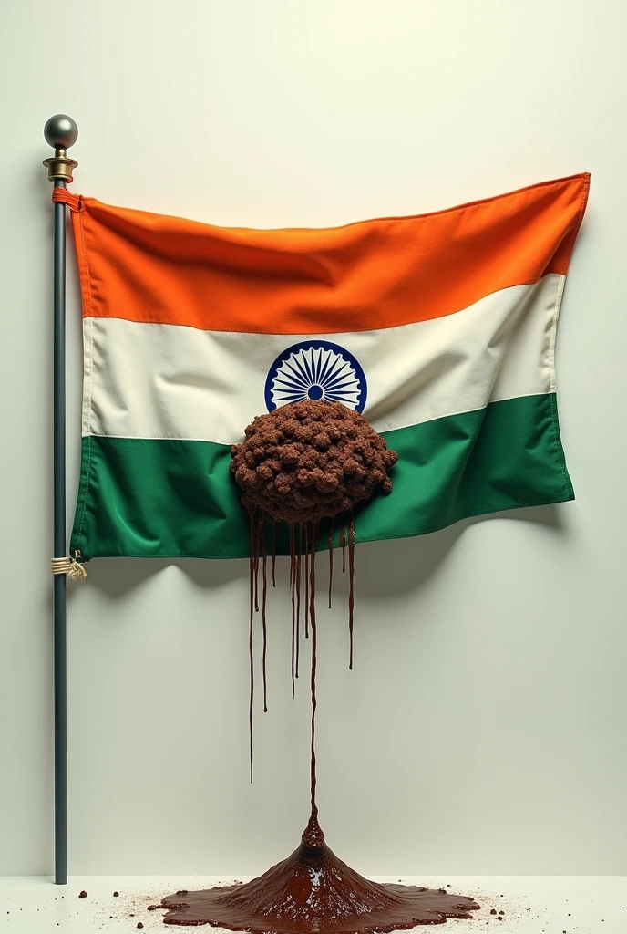 Poop in indian flag