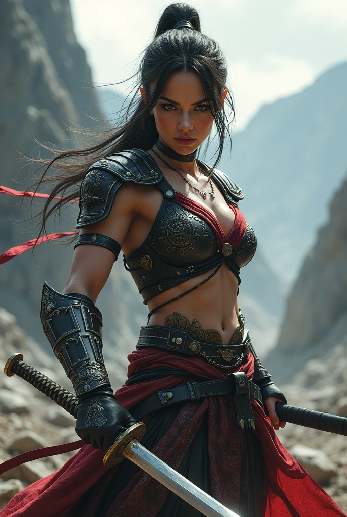 hot warrior girl. stronger katana