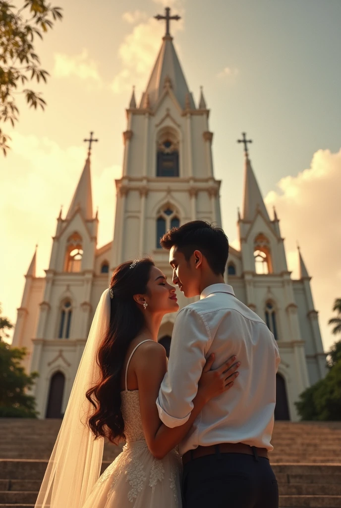 Create a couple infront Iglesia ni Cristo church 