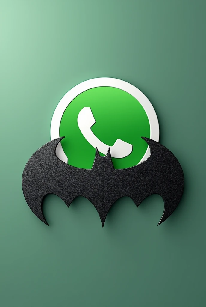 Whatsapp logo with batman bat Closer to whatsapp 