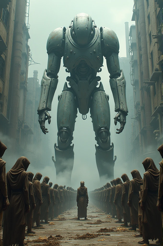 An image of ai whose slave are human