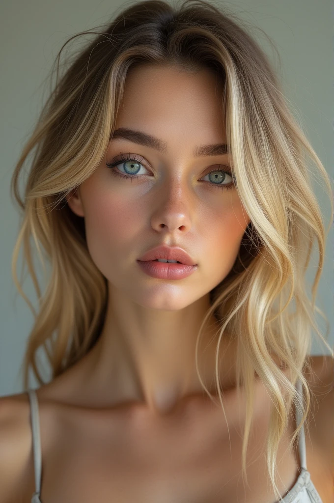bionde, blue eyes, Luscious lip