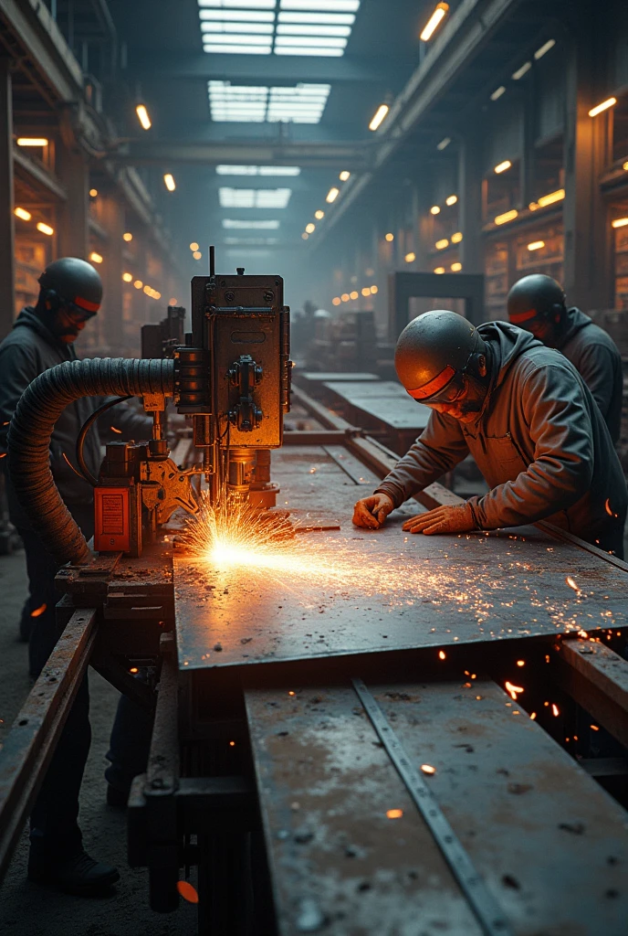 Industrial sheet metal cutting