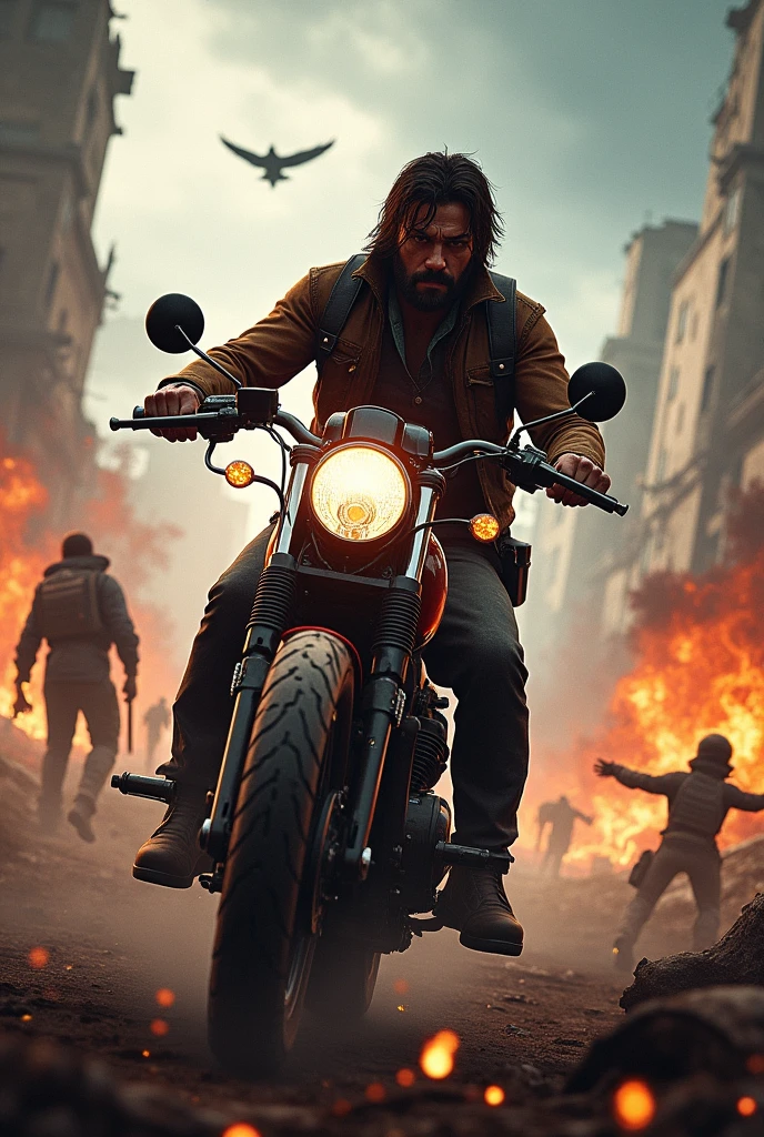 "Get ready for action in Days Gone on PC! 🚀🧟♂️ Junte-se a Deacon St. John as he faces hordes of Freakers in a post-apocalyptic world filled with challenges. See what's new in the PC version with improved graphics, new configuration options and an immersive gaming experience. Don't miss the exciting moments and epic battles! 🔥💥"
You can use visual elements like Deacon St. John with his iconic motorcycle look, hordes of Freakers in action, and a gameplay screen that highlights stunning graphics. Including some action icons and perhaps a prominent border can help attract clicks.!