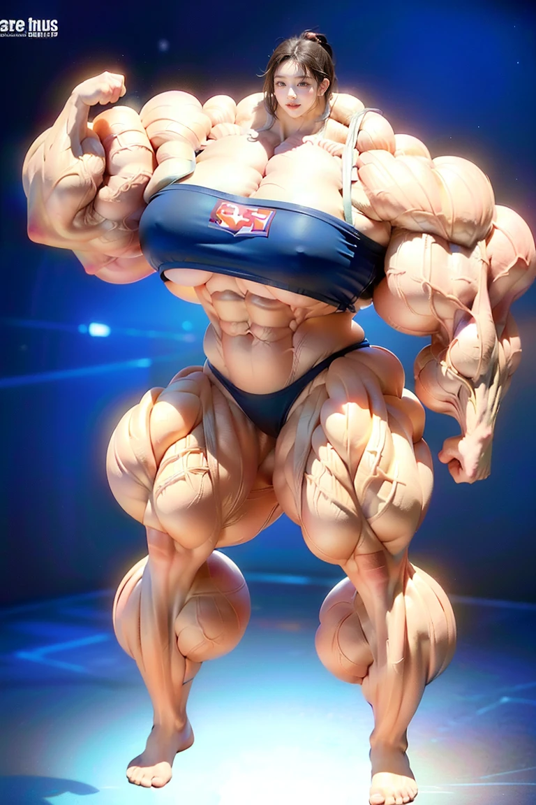 Highest quality、High resolution、Very detailed、Bright lighting、One girl、Full body photo、Black Hair、(((Short Hair)))、smile、tall、(((Big Tits)))、(((Bikini)))、(((muscular)))、(((Hyper huge Muscle:1.5)))、(((Incredibly large muscles:1.5)))、(((Extremely large muscles:1.5)))、huge、(((Huge body)))、((Long legs))、(((very thick paws)))、(((Expanding Body)))、(((Huge body)))、(((An immeasurably large body:1.5)))、(((Very small face)))、(((Unusually developed super huge breasts:1.5)))、(((Super Heavy Muscle:1.5)))、(((Hyper Heavyweight Muscle:1.2)))、(((Super huge body:1.5)))、(((Unreasonably small face:1.5)))、(((An extraordinary large body:1.5)))