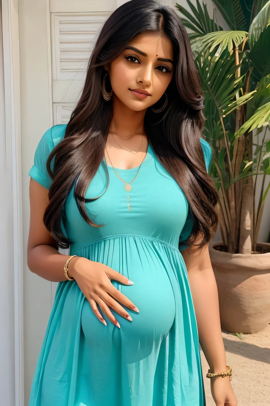  12  years  cute stylish beautiful  Indian  super bowl hot girl with beautiful cute face with pregnant with different stylish long hair with stylish modern  mixed colours and Trending stickers with stunning dress with his  cute little   cute baby with full size hot pic 
