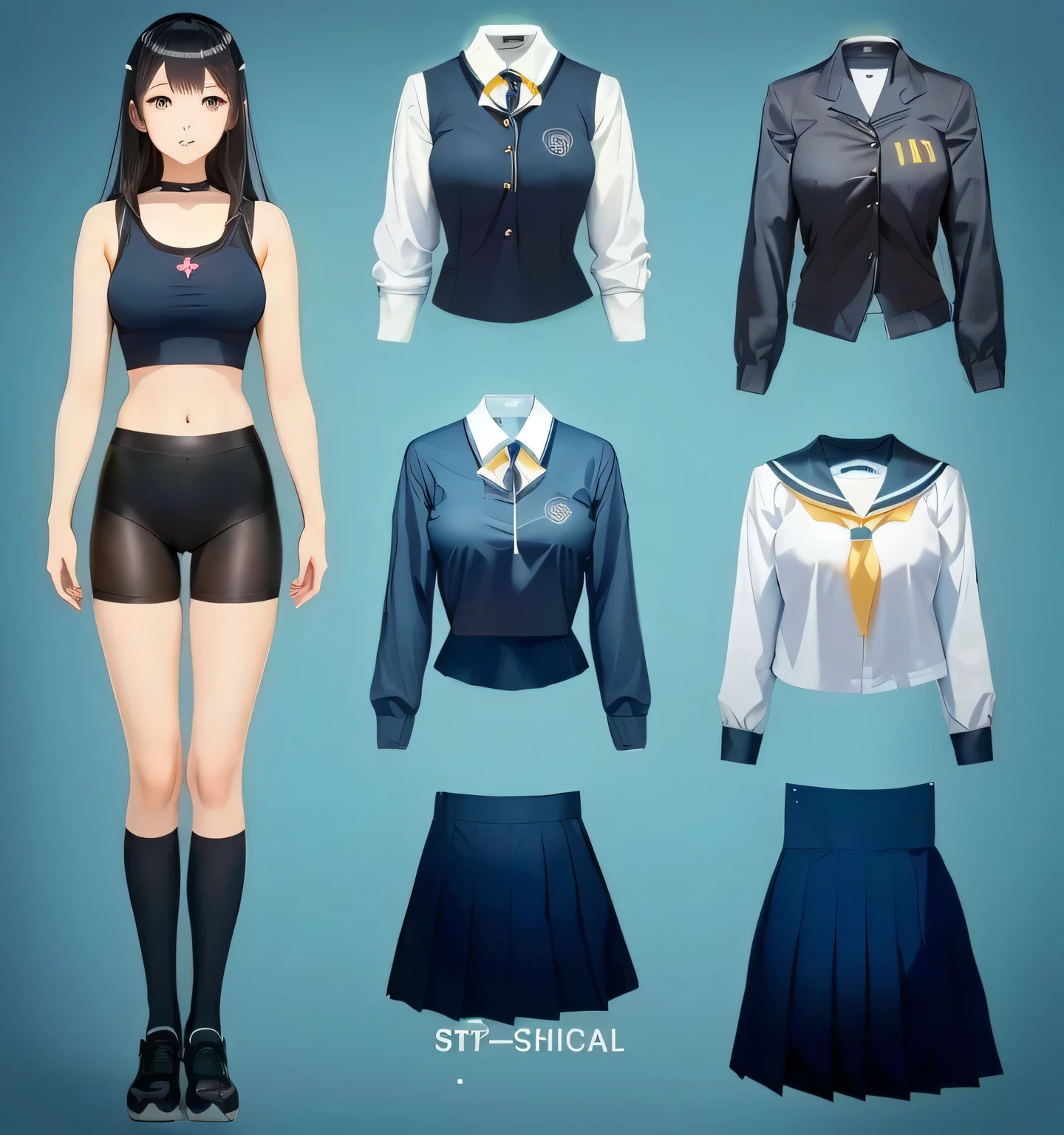 paper doll anime girl in black spandex shorts - style uniforms for female sailor girls with different outfits, magical school student uniform, kantai collection style, magic school uniform, ecchi anime style, jk uniform, anime set style, realistic schoolgirl, school uniform, ecchi style, style anime, hyperrealistic schoolgirl, beautiful anime high school girl, japanese school uniform, japanese girl school uniform